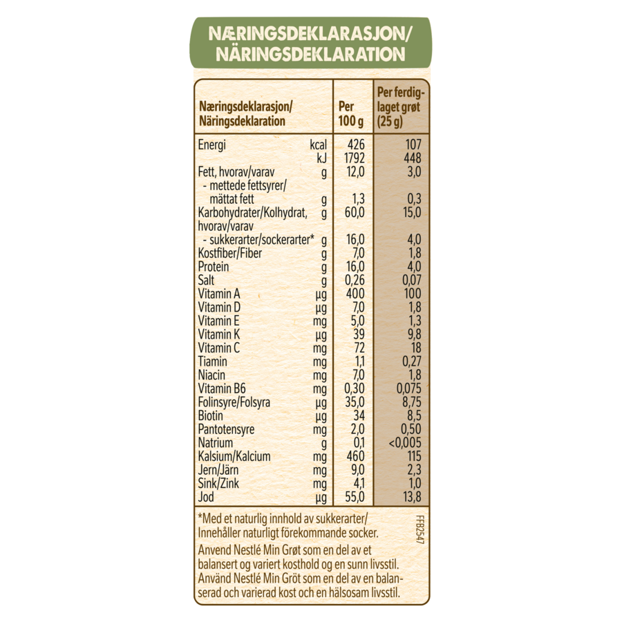 Min Fullkornsgröt med Hallon & Banan - Från 6 Månader