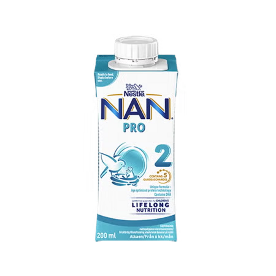 Nestlé NAN PRO 2, färdigblandad tillskottsnäring, 200ml