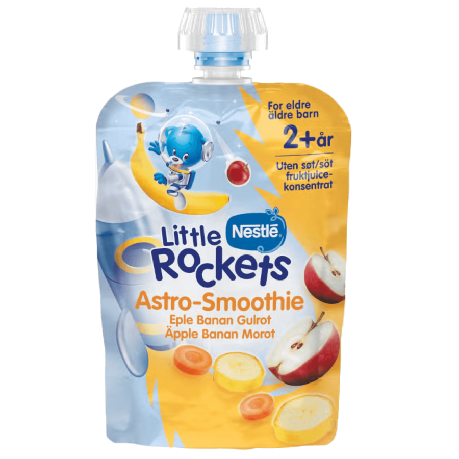 Nestlé Little Rockets klämmis Äpple Banan morot - Från 2 år
