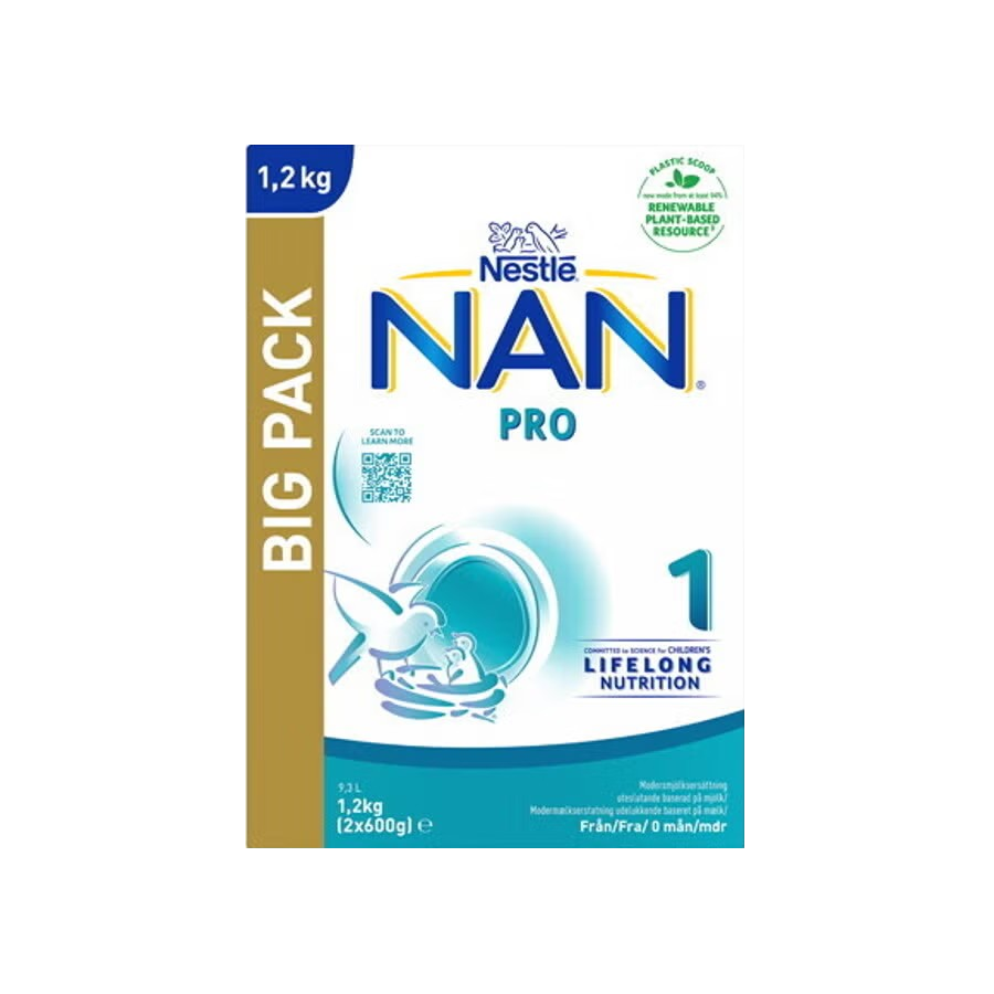 Nestlé NAN PRO 1, Modersmjölksersätnting 1,2Kg
