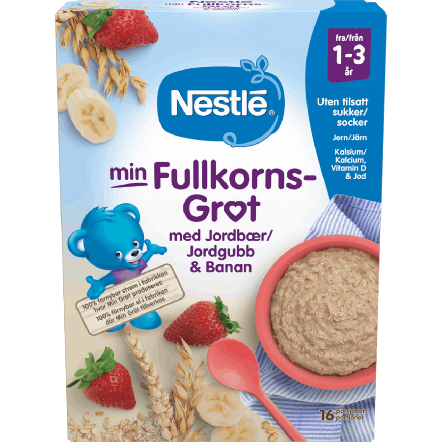 Nestlé min Fullkornsgröt med Jordgubb & Banan - Från 1 år 