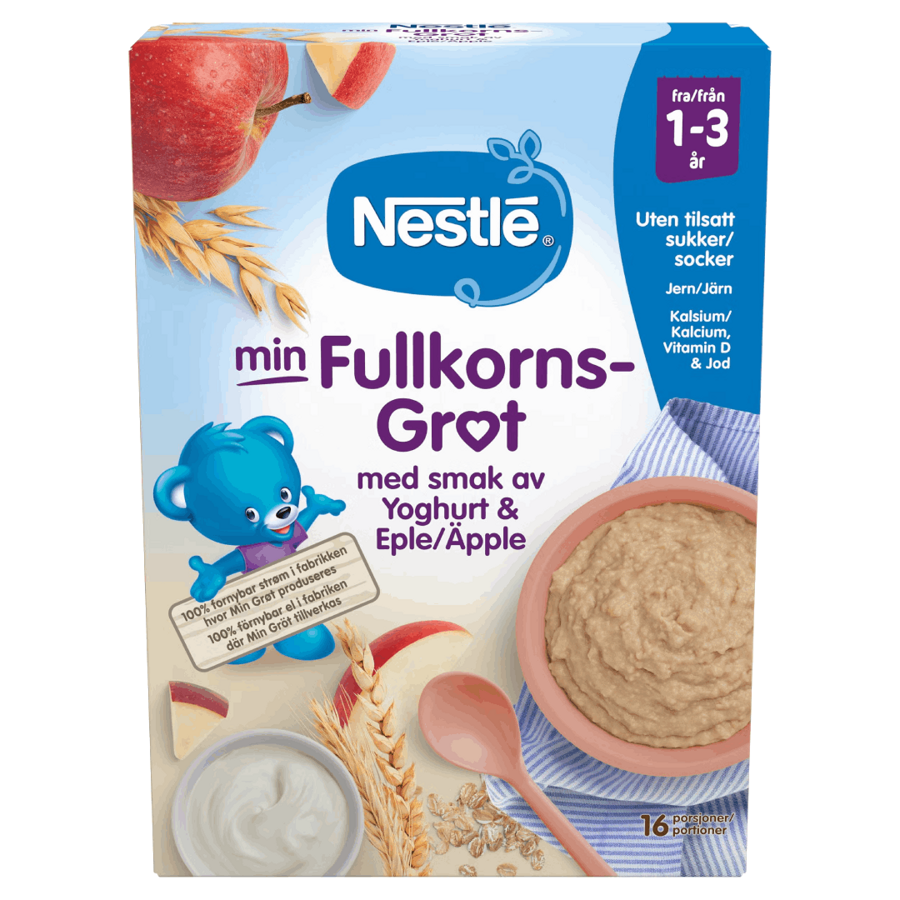 Nestlé min Fullkornsgröt med Yoghurt & Äpple Från 1 år