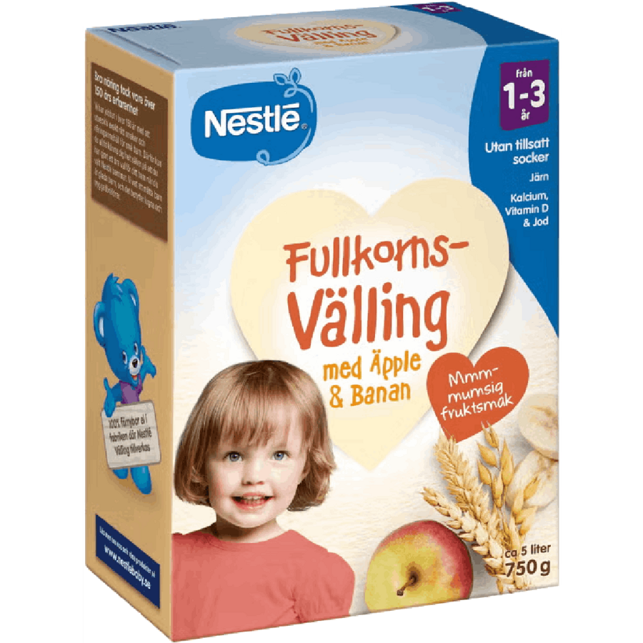 Nestlé Fullkornsvälling med Äpple & Banan Från 1-3 år