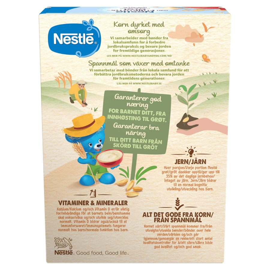 Nestlé min Fullkornsgröt med Yoghurt & Äpple Från 1 år