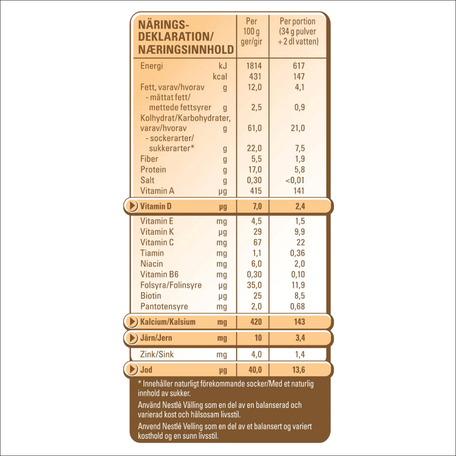 Nestlé Fullkornsvälling med Äpple & Banan Från 1-3 år