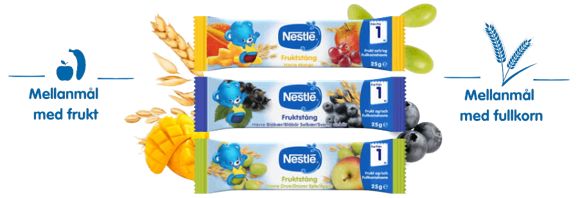 mellanmål med frukt och fullkorn