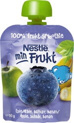 Nestlé min Frukt klämmis Äpple Blåbär Banan