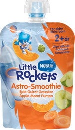 Nestlé Little Rockets klämmis Äpple Morot Pumpa